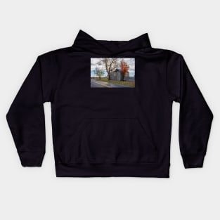 Rural Barn Along the Road Kids Hoodie